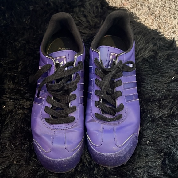 Size 7 Mens Purple & Black Adidas Samoa Sneakers - Picture 5 of 5